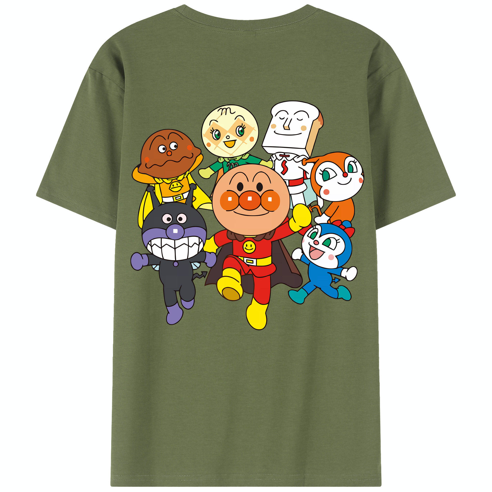 （画像用） アンパンマン Anpanman 綿100％半袖Tシャツ（背面プリント）